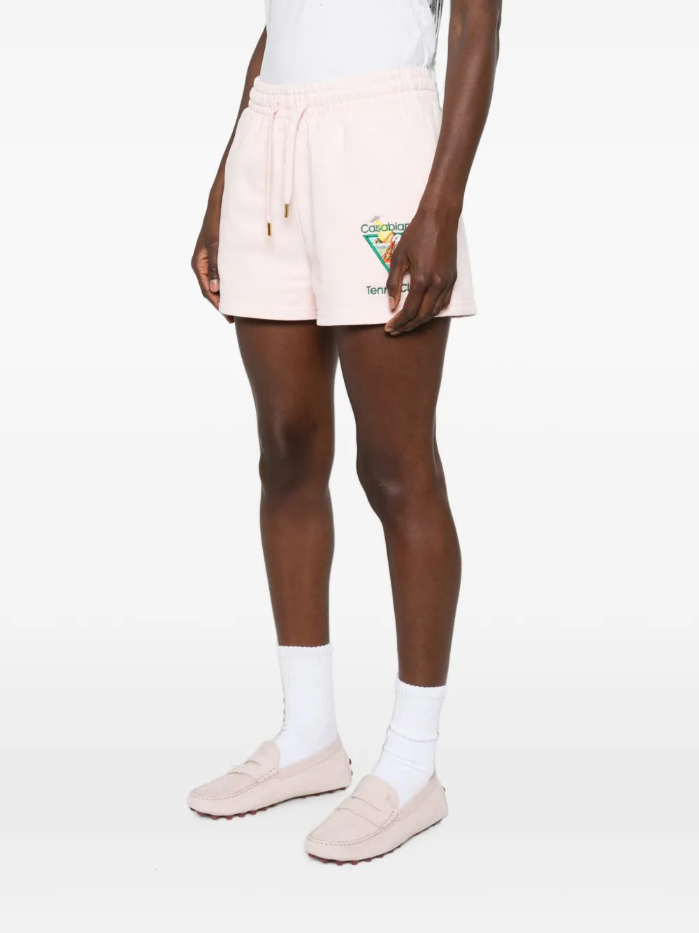 Tennis club logo shorts with drawstring