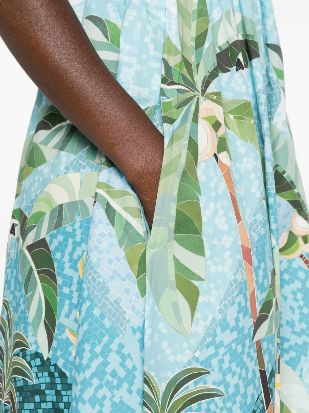 Maxi dress with "Rio Mosaic" print