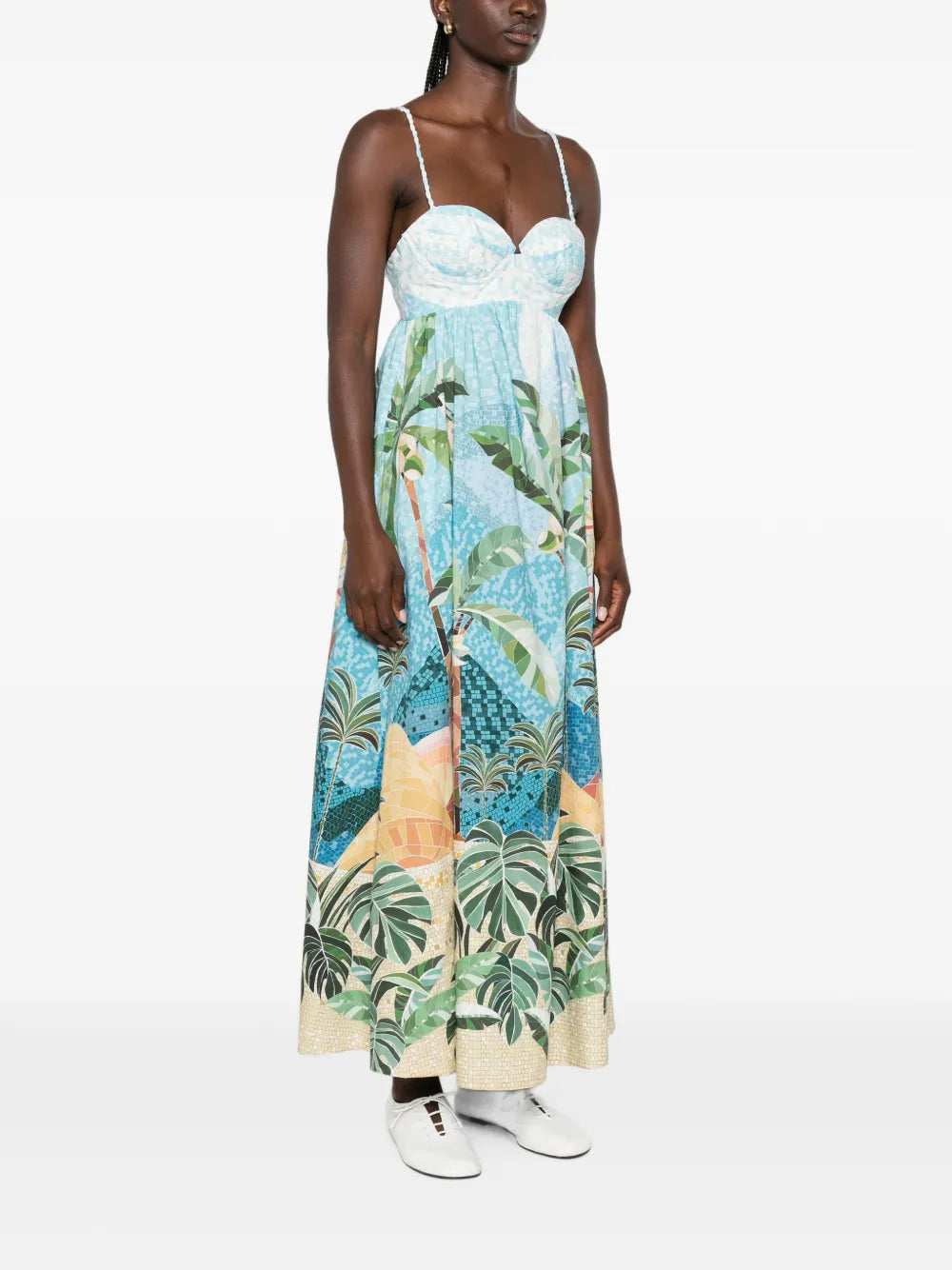 Maxi dress with "Rio Mosaic" print