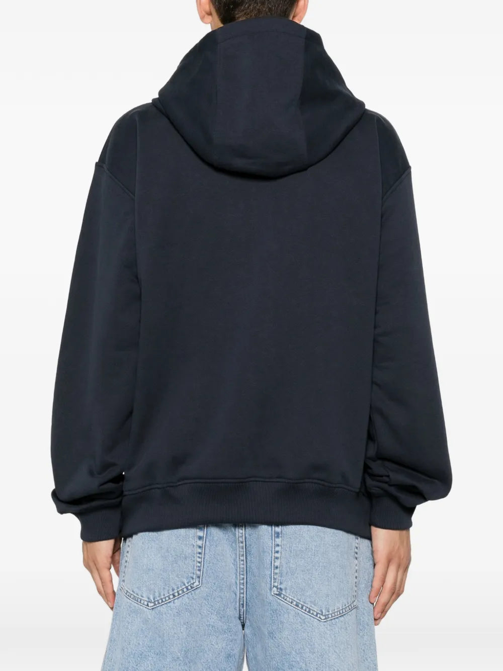Zip-up hoodie with color-block design