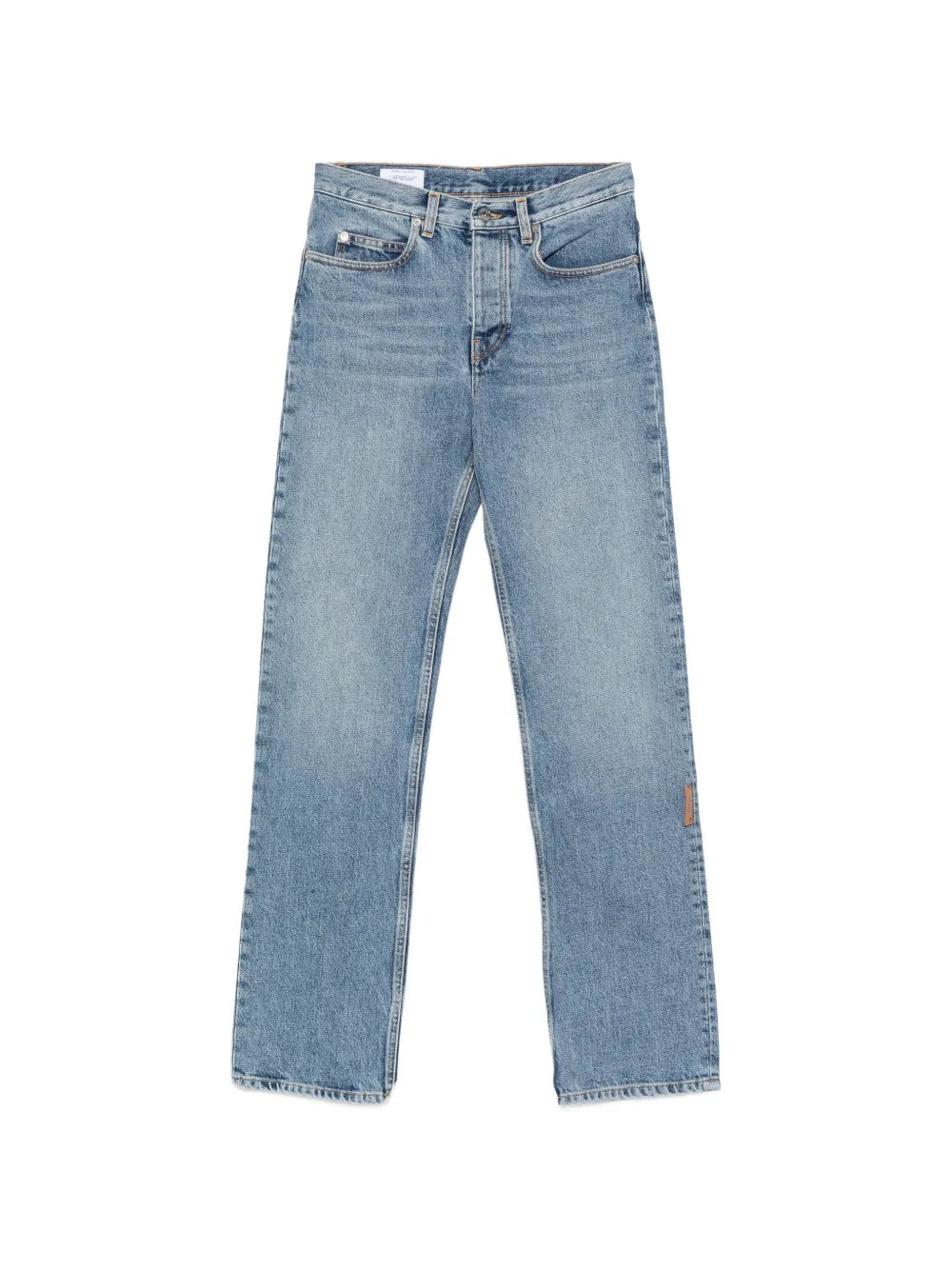 Džíny s rovnými nohavicemi a nášivkou s logem