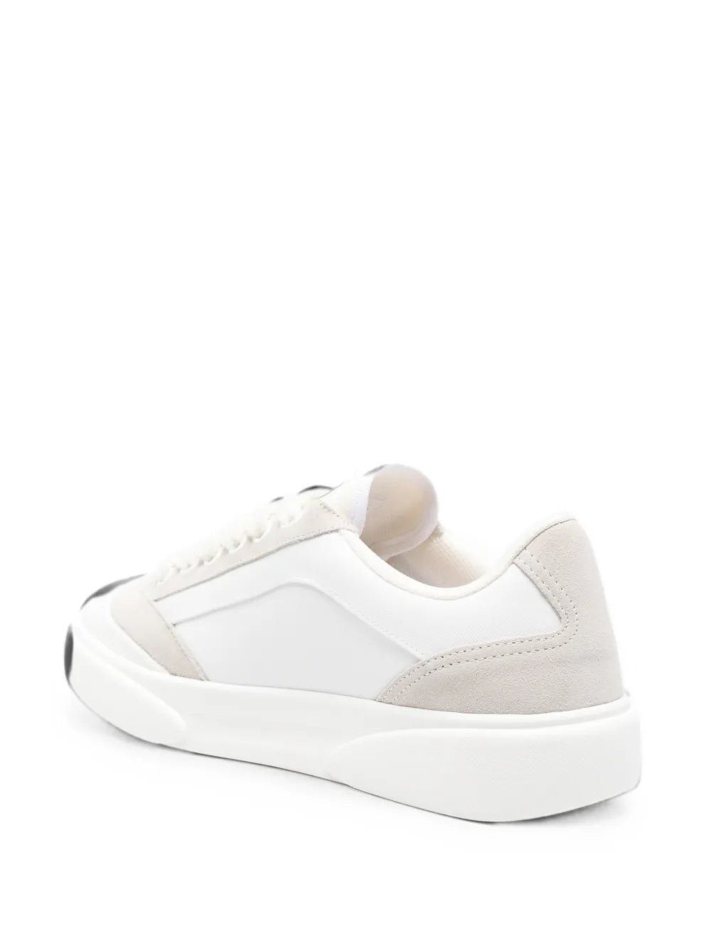 Sneakers with suede inserts and logo print