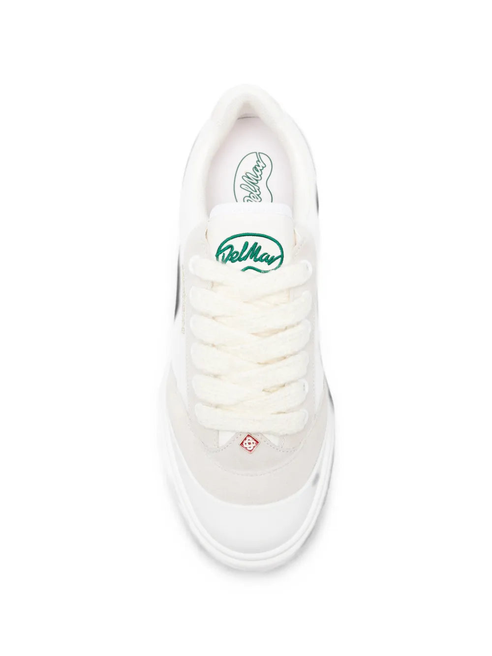 Sneakers with suede inserts and logo print
