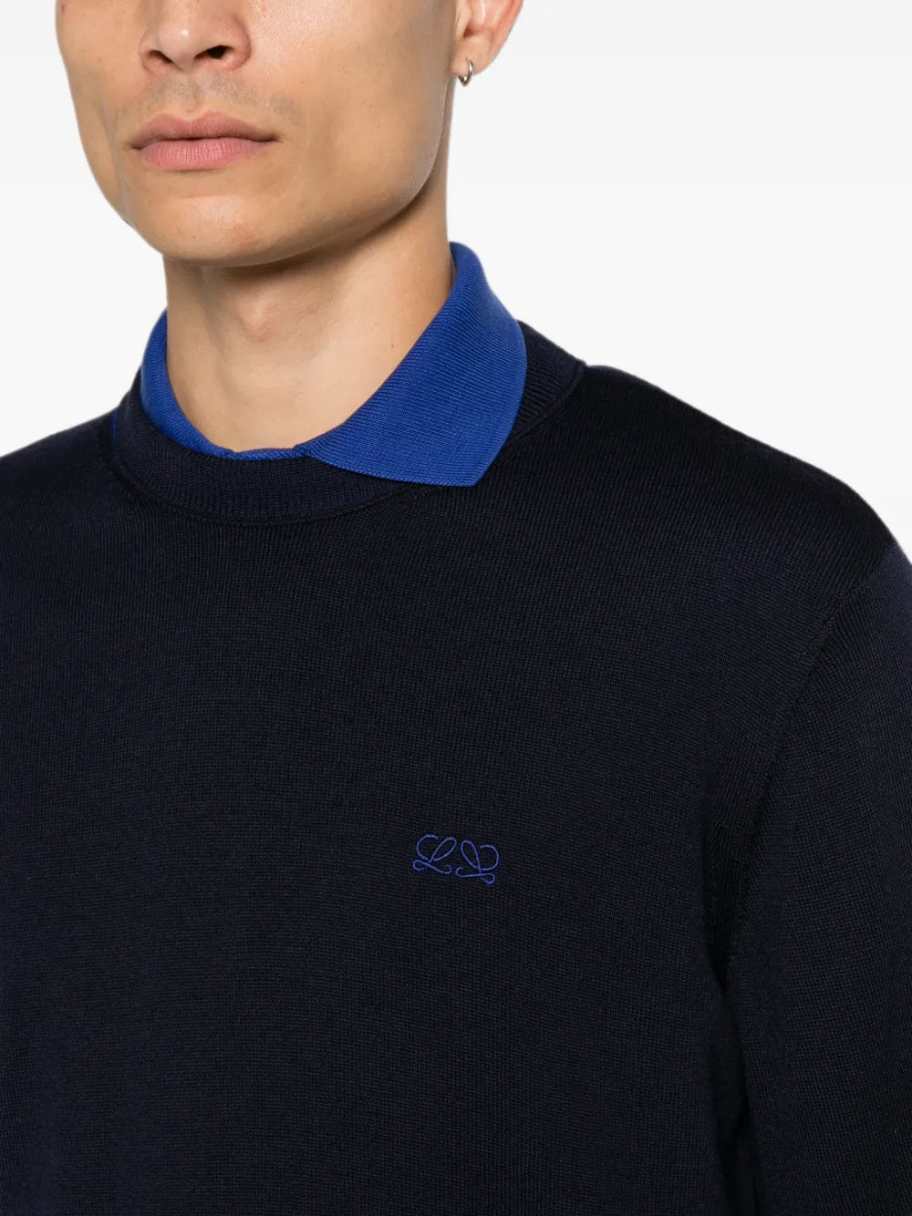 Sweater with Anagram embroidery