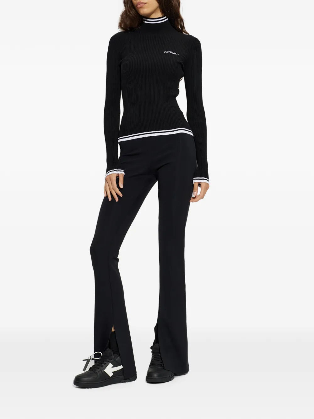 Ribbed turtleneck top