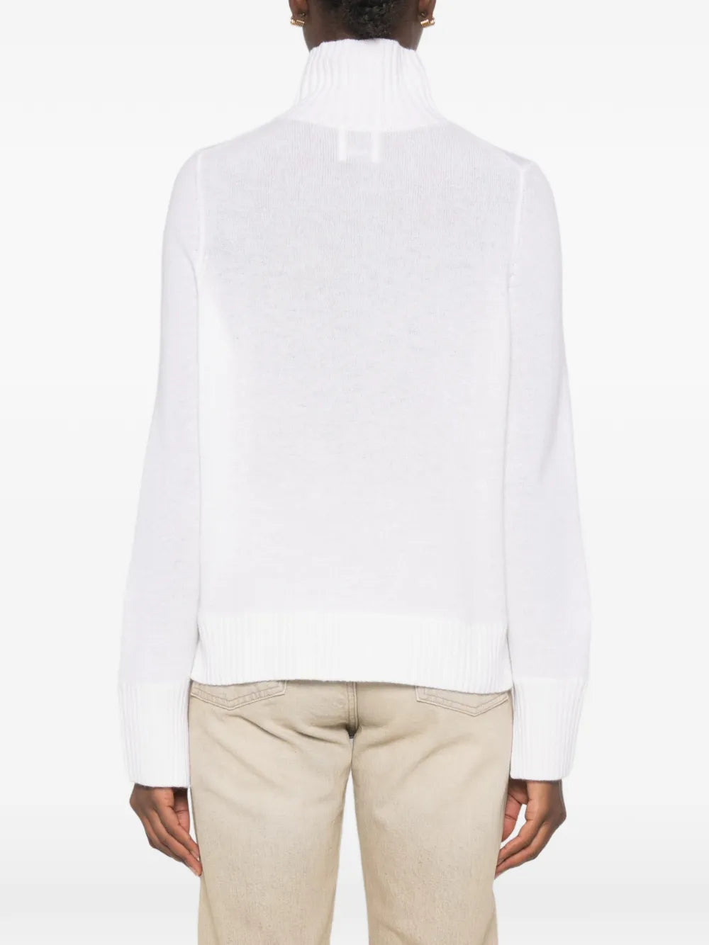 Turtleneck sweater with ribbed edges